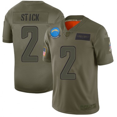 Los Angeles Chargers NFL Football Easton Stick Olive Jersey Men Limited #2 2019 Salute to Service->youth nfl jersey->Youth Jersey